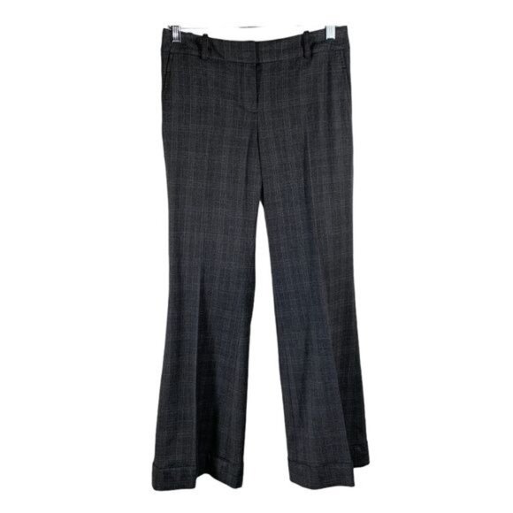 Loft Julie Fit Plaid Pants Women’s Gray Size 0 XS Work Trouser - Picture 1 of 9